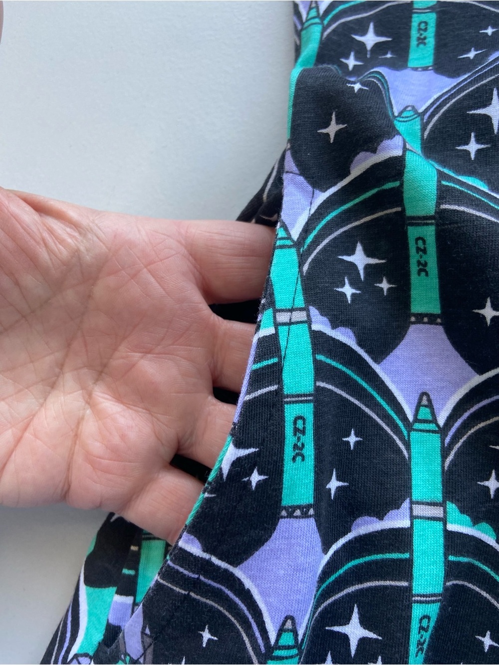 Svaha Rocket Print Midi Dress Science Space STEM Teacher Purple Cotton XS - Picture 10 of 11